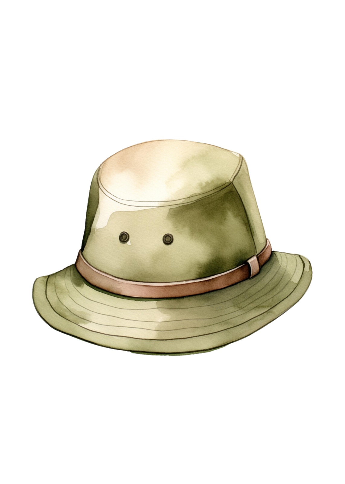Safari Adventure Hat Watercolor Wall Art