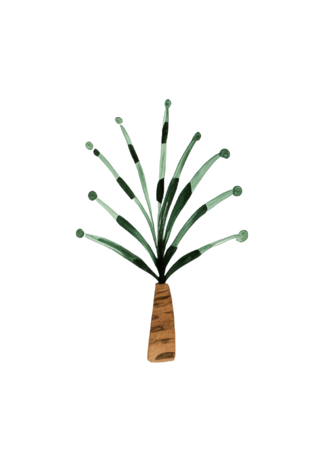 Bohemian Green Plant Art Wall Art