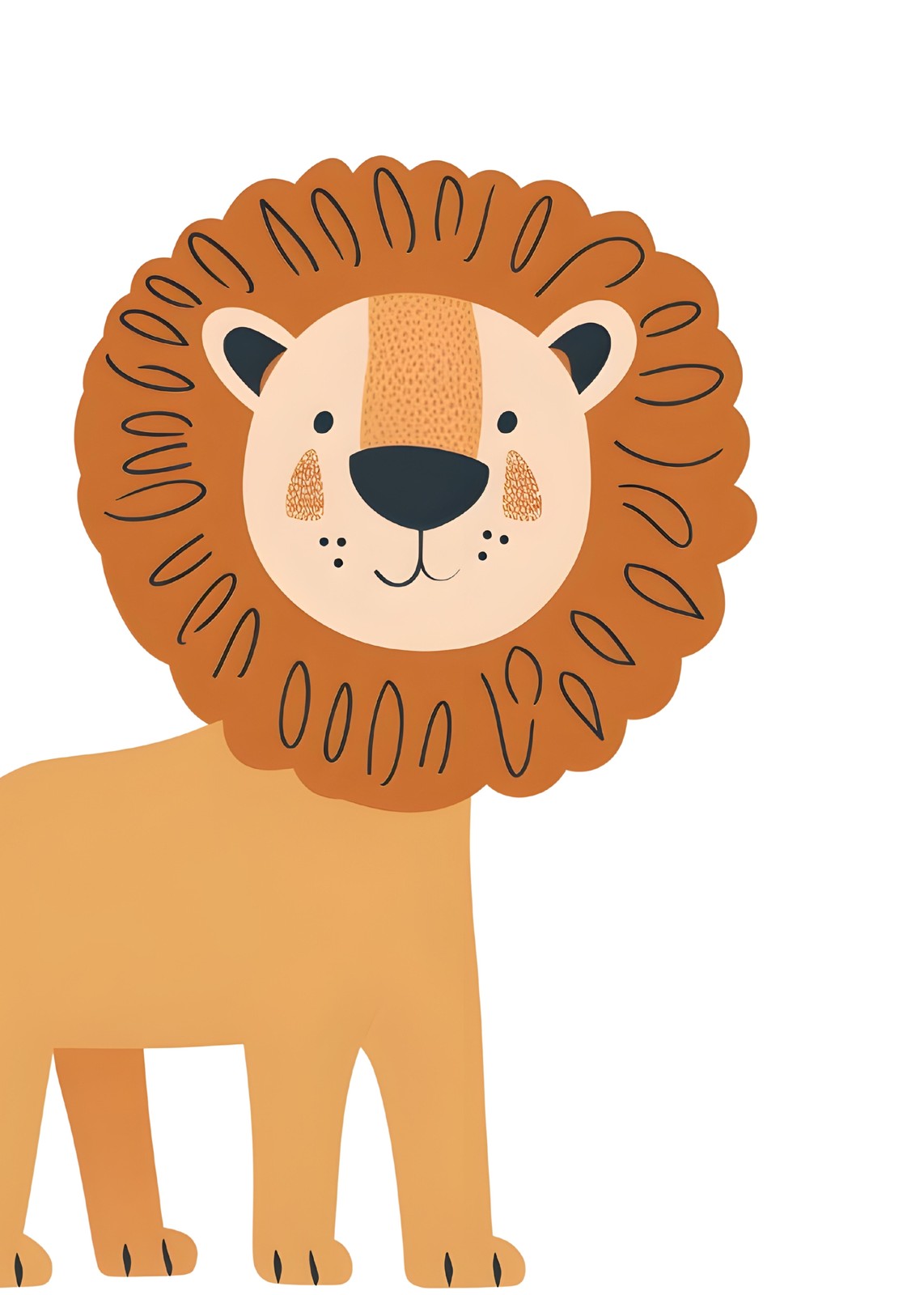 Cute Cartoon Lion Wall Art Wall Art