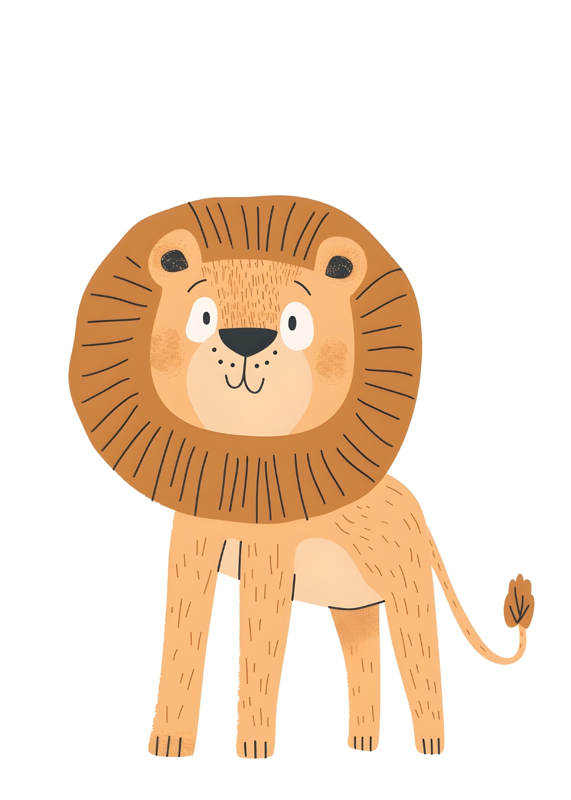 Cute Cartoon Lion Roar Wall Art for Kids' Rooms