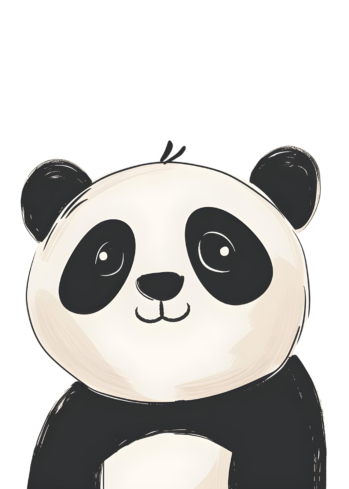 Adorable Panda Peeking Wall Art