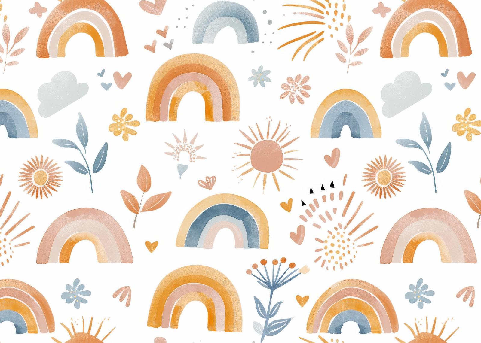 Boho Rainbows & Sunrays Wall Art