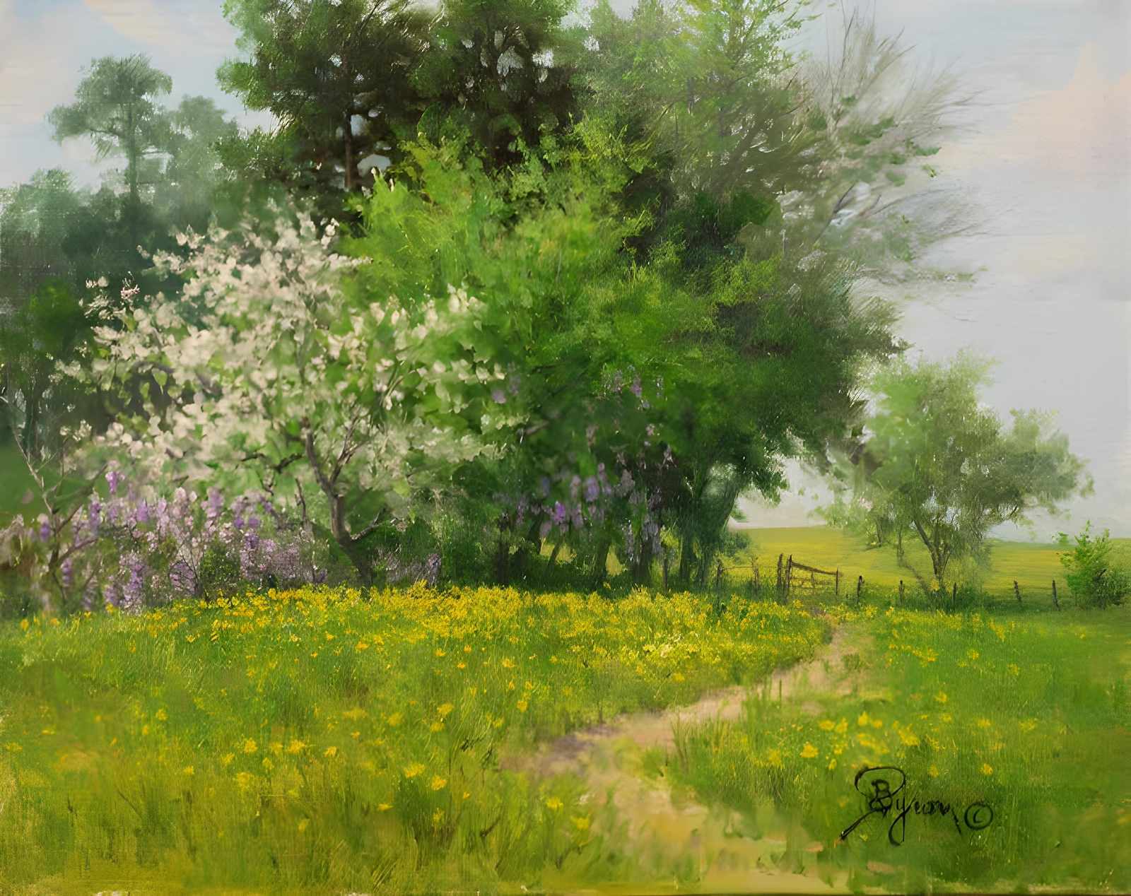 Spring Meadow Path Wall Art