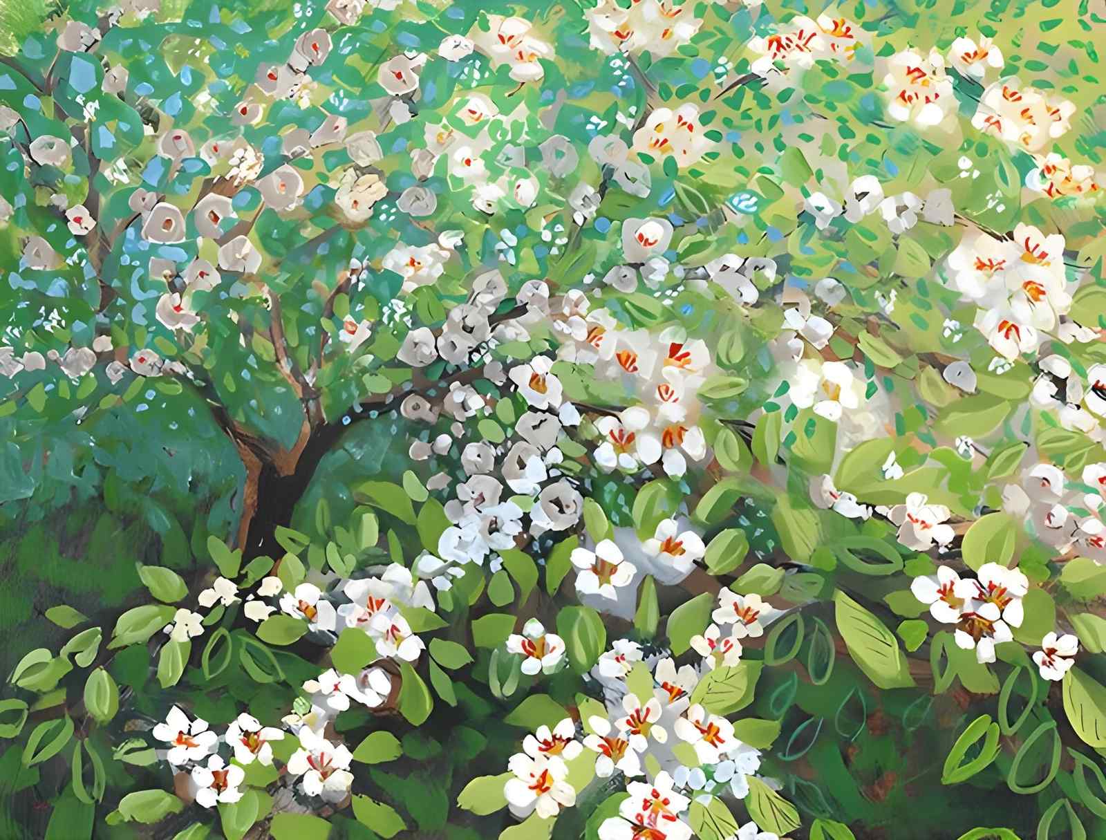 Blooming Spring Tree Wall Art