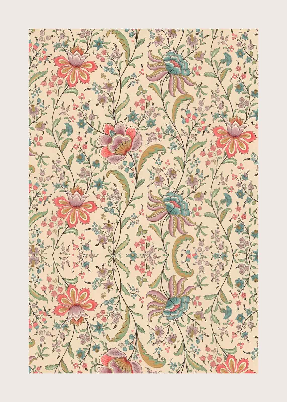 Vintage Floral Delight Wall Art