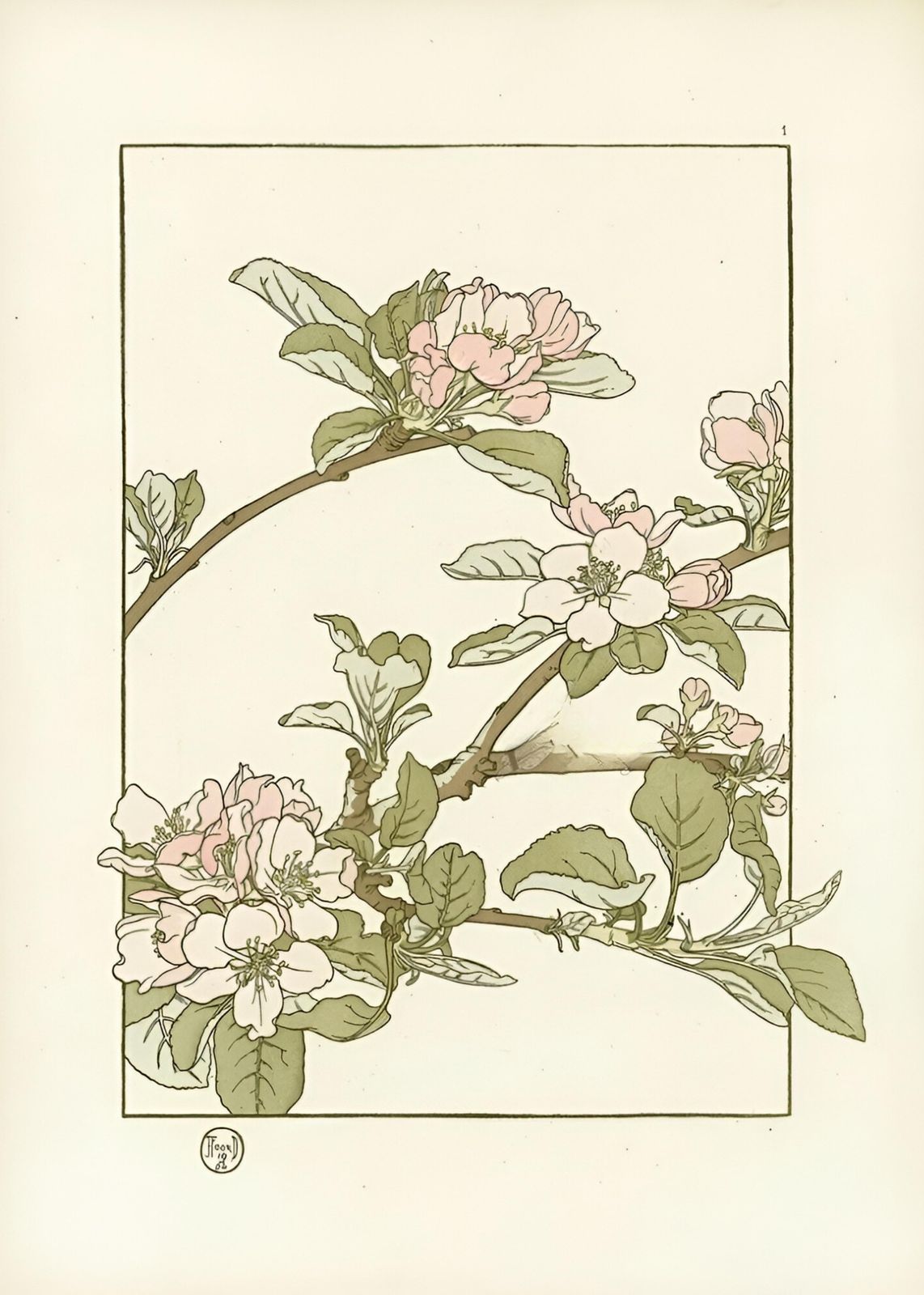 Spring Blossom Apple Branch Wall Art