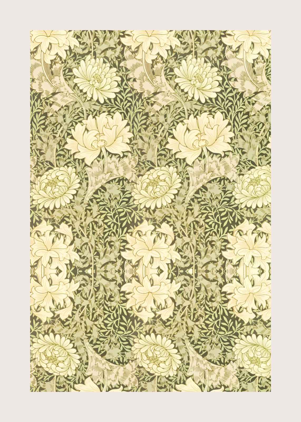Vintage Floral Chrysanthemum Wall Art