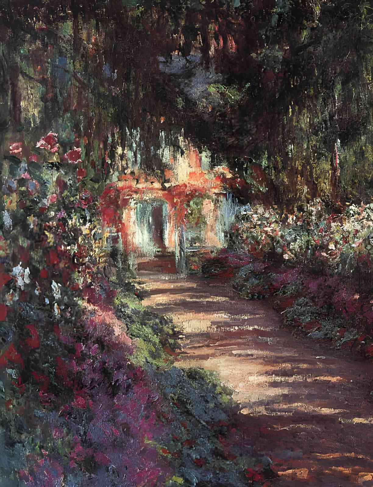 Enchanting Garden Path Impressionist Wall Art