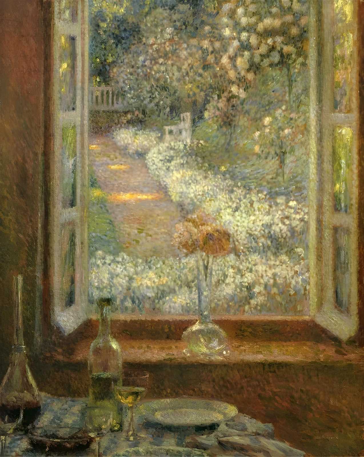 Open Window Garden Still Life Wall Art
