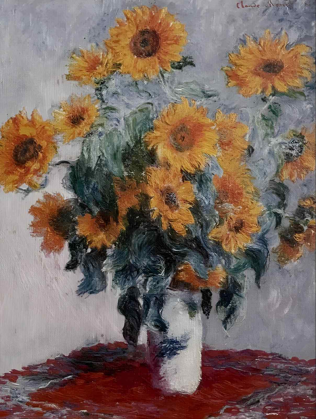 Impressionist Sunflowers Bouquet Wall Art