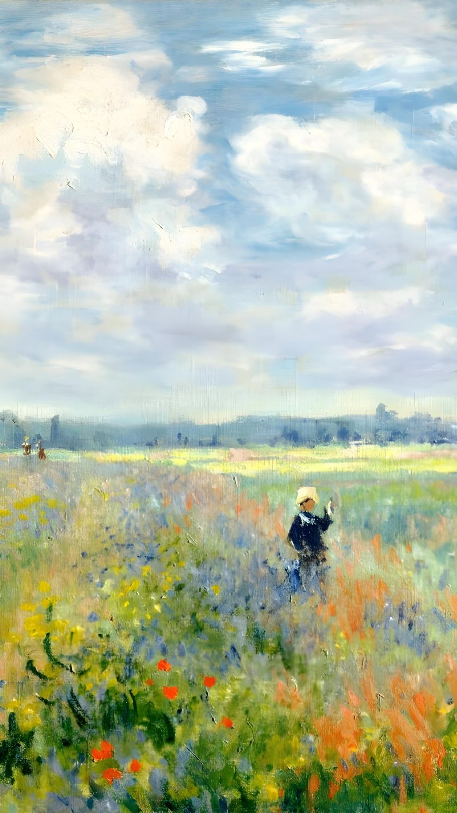 Impressionist Meadow Scene Wall Art