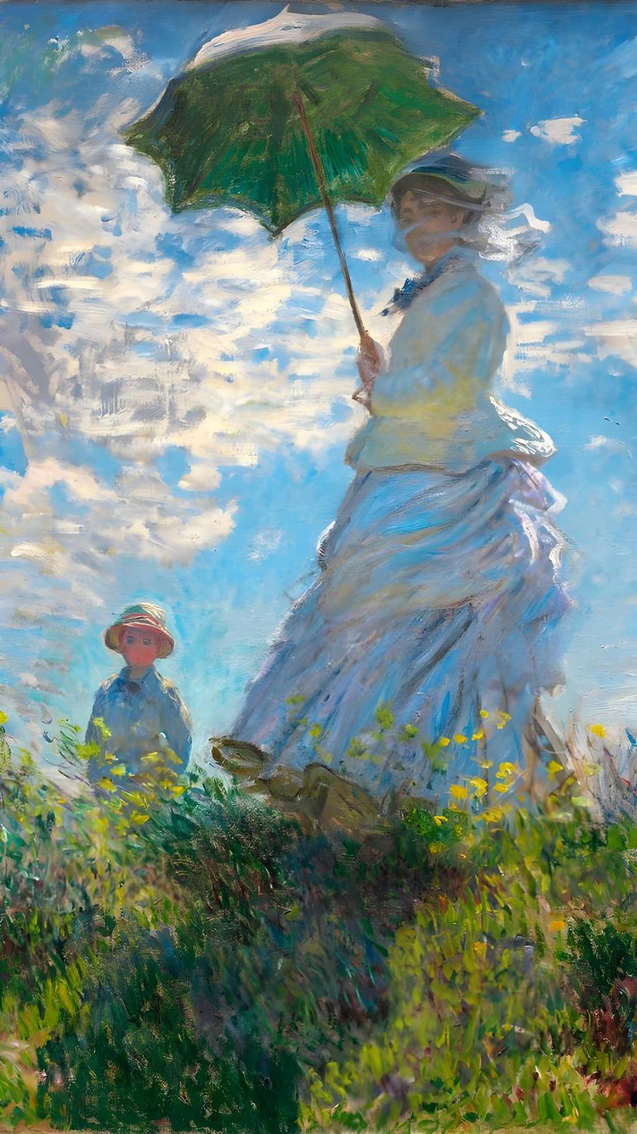 Impressionist Woman with Umbrella Wall Art