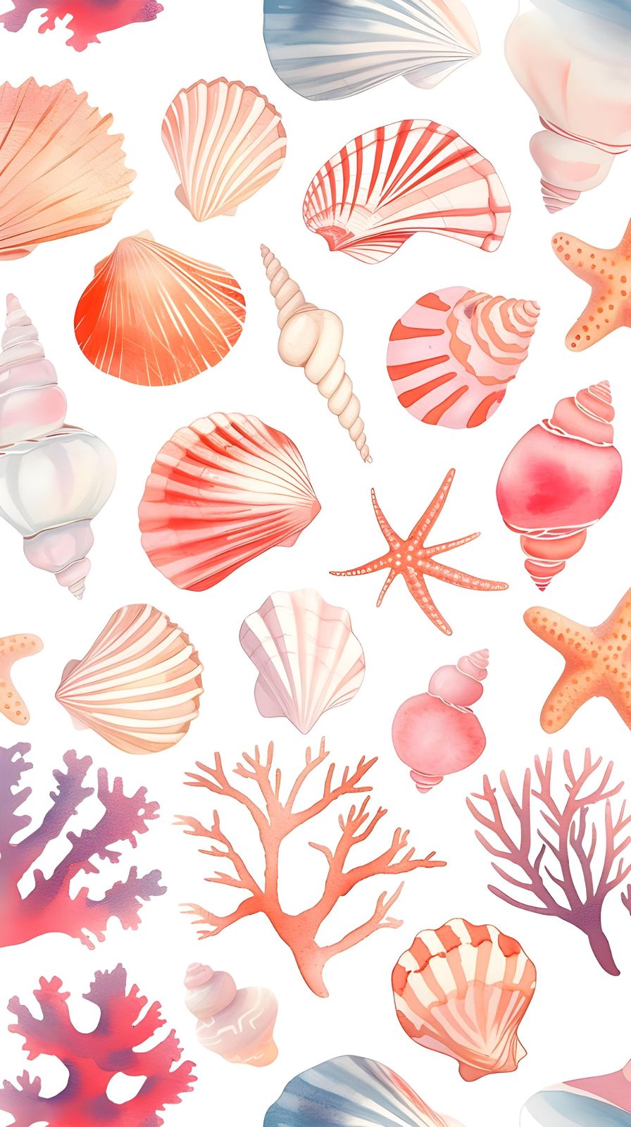 Ocean Delights Seashell & Coral Wall Art