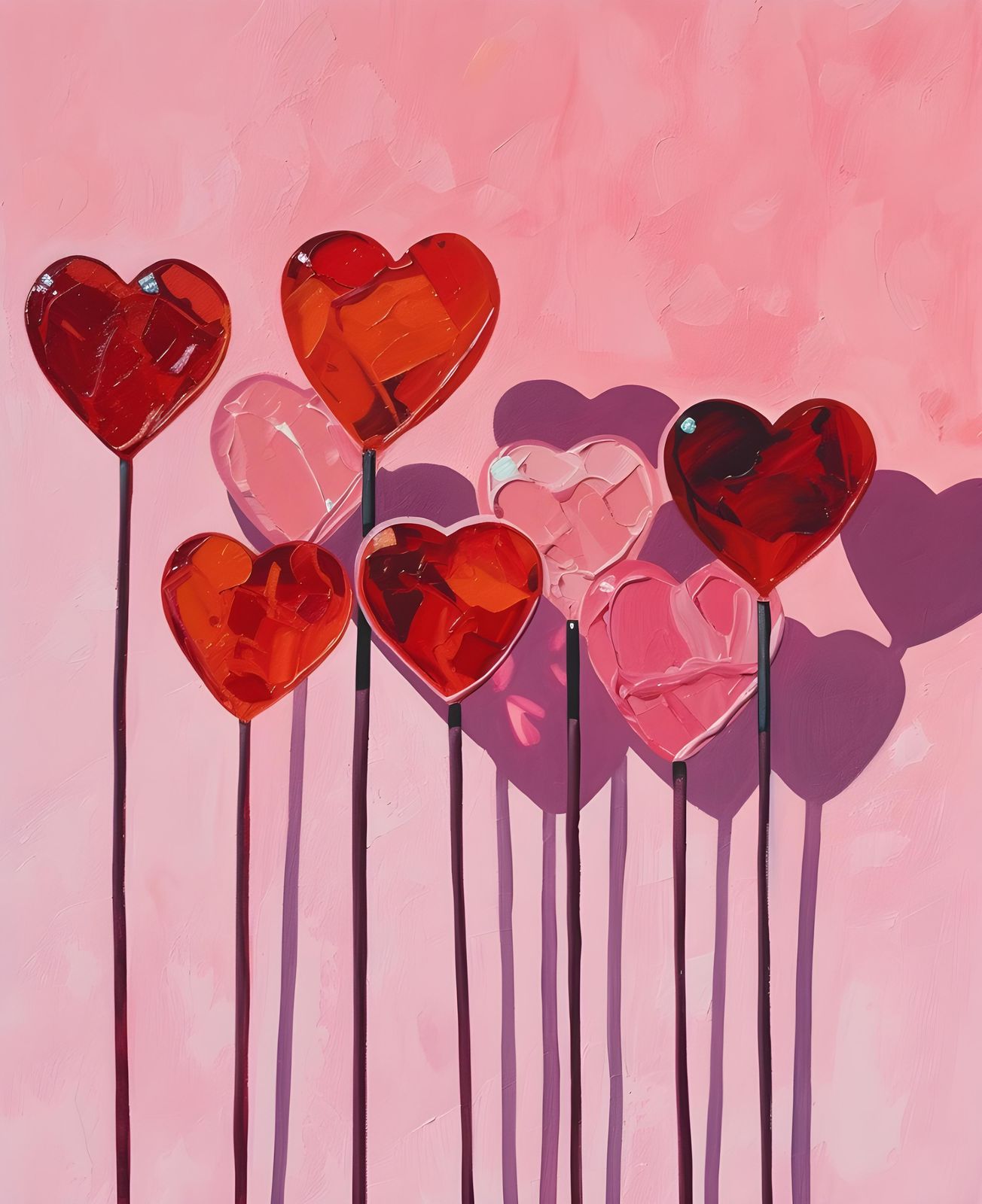 Sweet Hearts Lollipop Wall Art