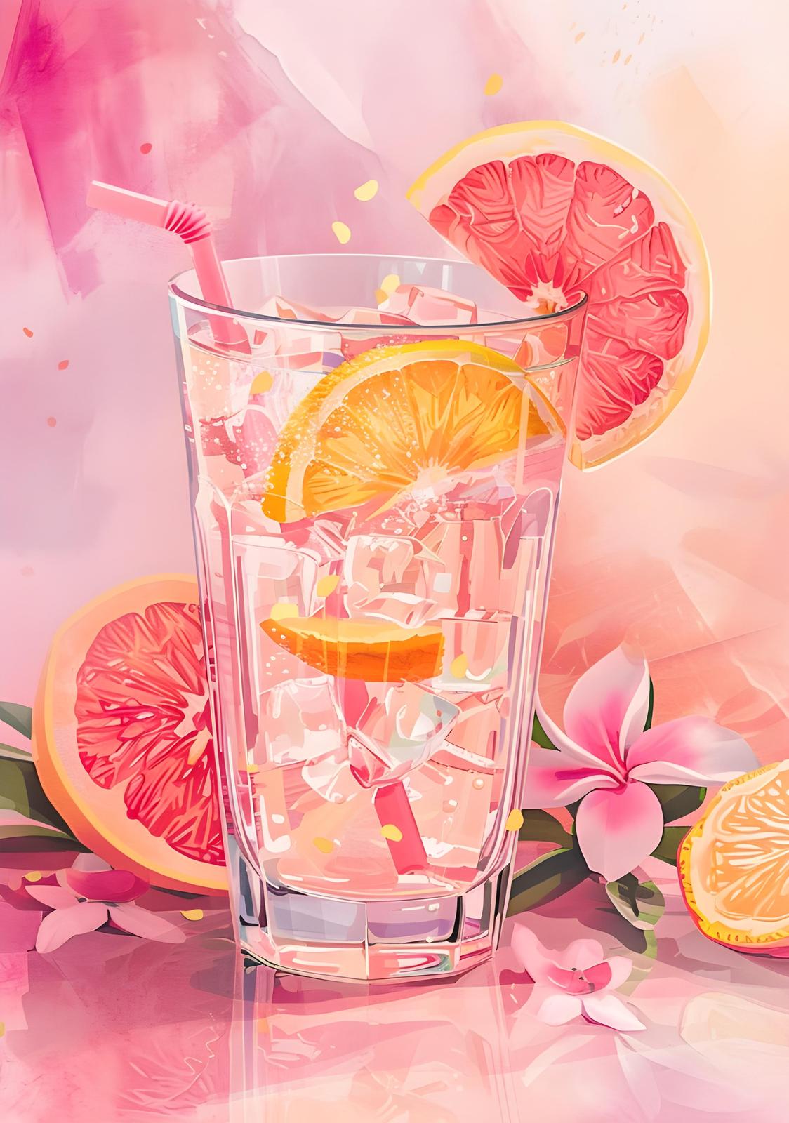 Refreshing Citrus Splash Watercolor Wall Art