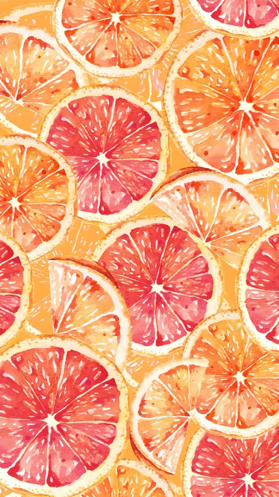 Vibrant Citrus Slices Watercolor Wall Art