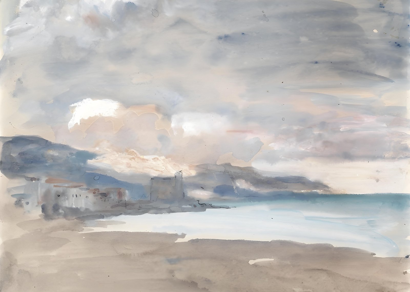 Abstract Coastal Landscape Wall Art