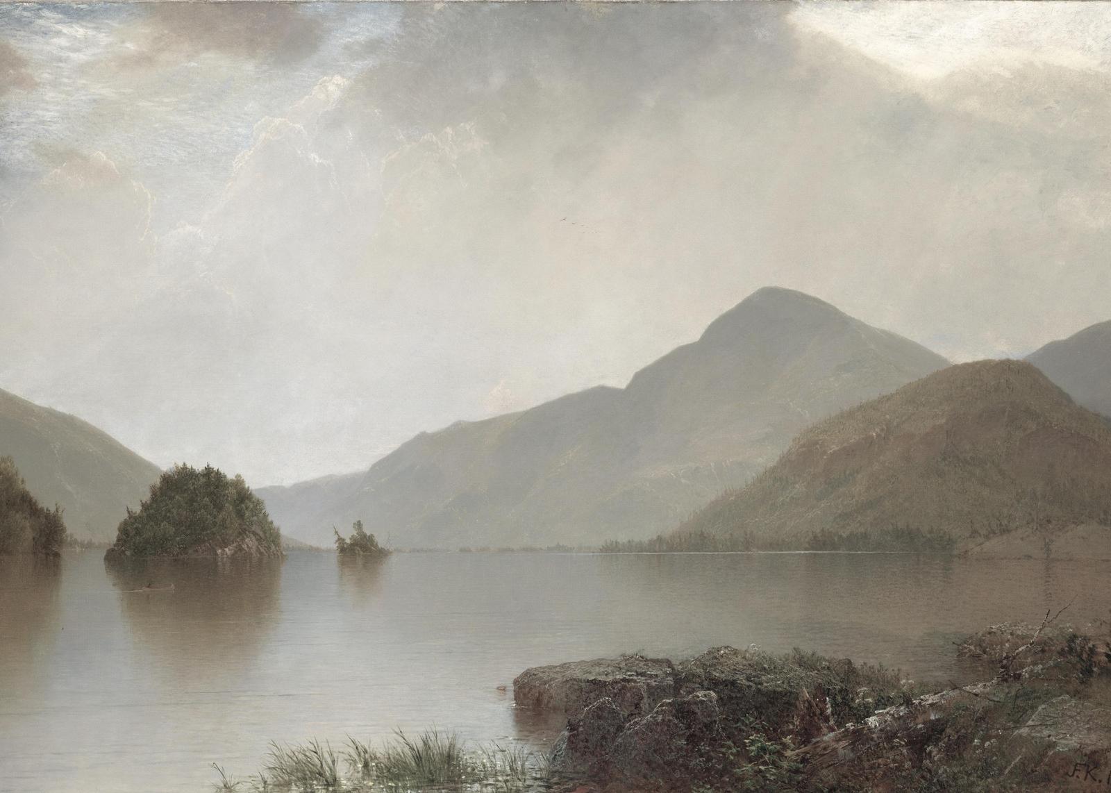 Serene Mountain Lake Landscape Wall Art