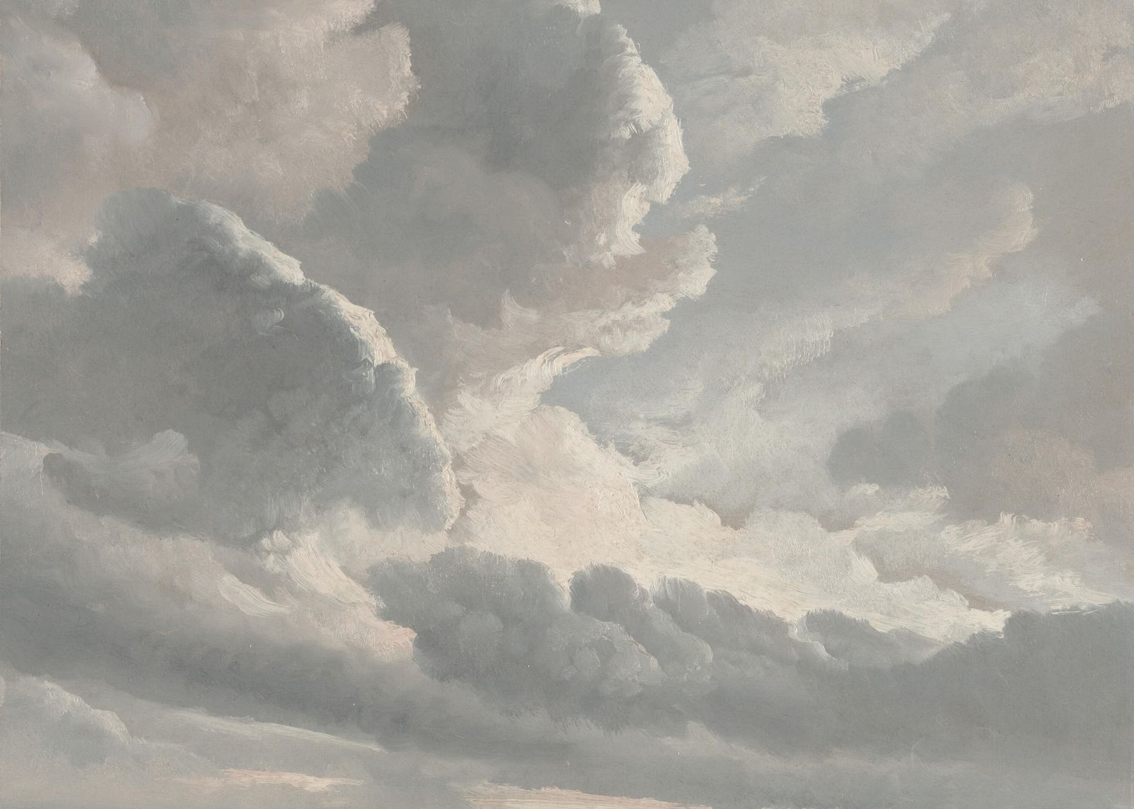 Serene Cloudscape Oil Painting Wall Art