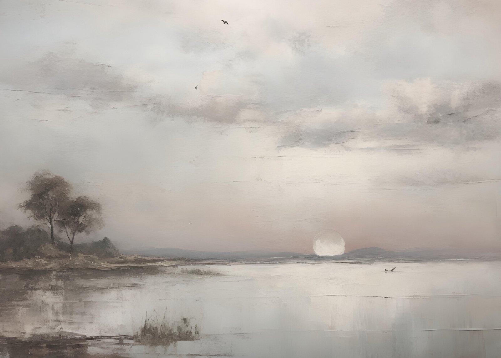 Serene Sunset Landscape Wall Art