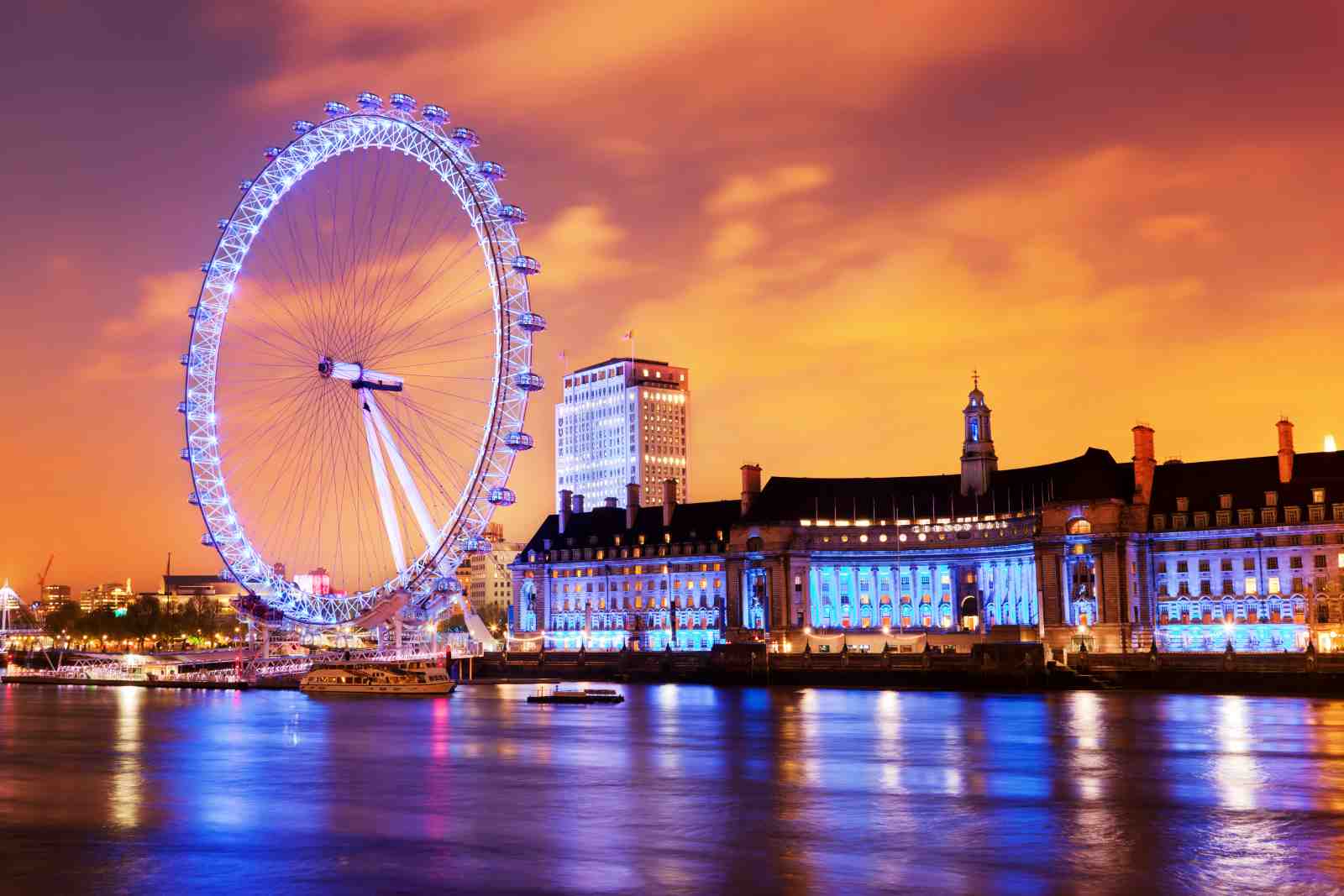 London Eye at Sunset Wall Art