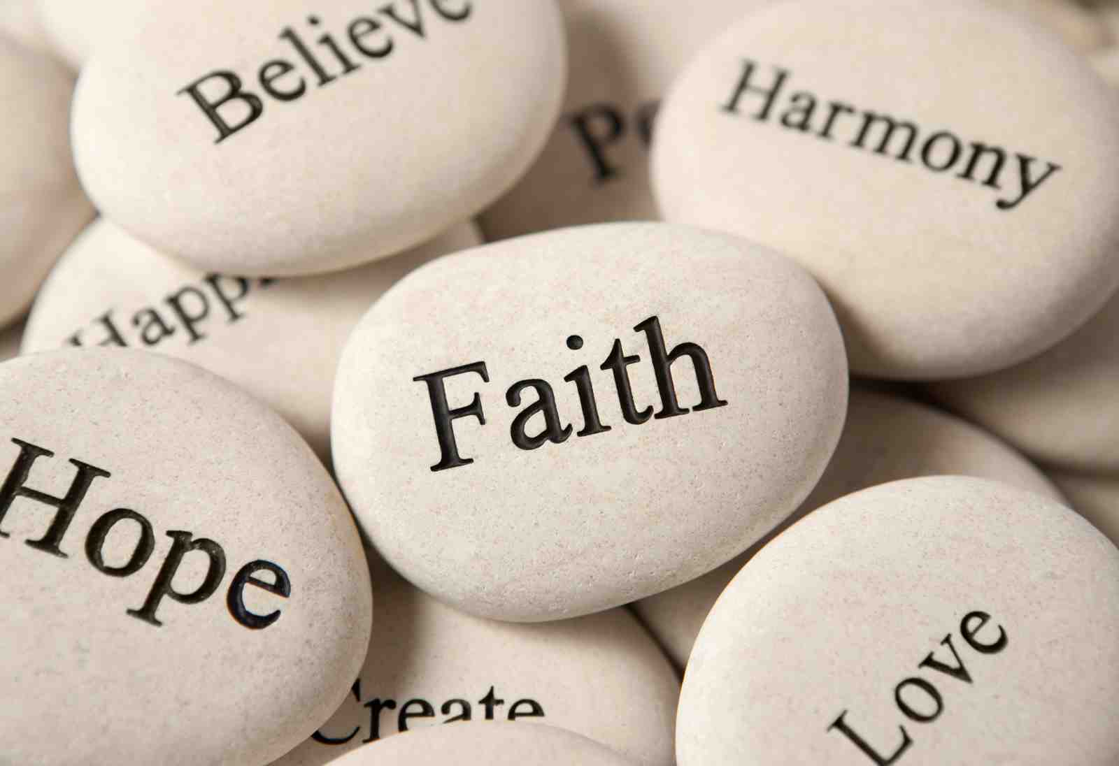 Inspirational Words: Faith, Hope, Harmony Wall Art