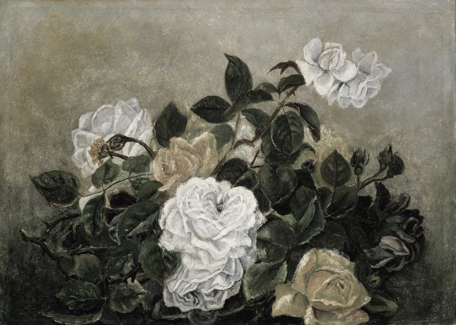 Vintage Rose Still Life Floral Wall Art
