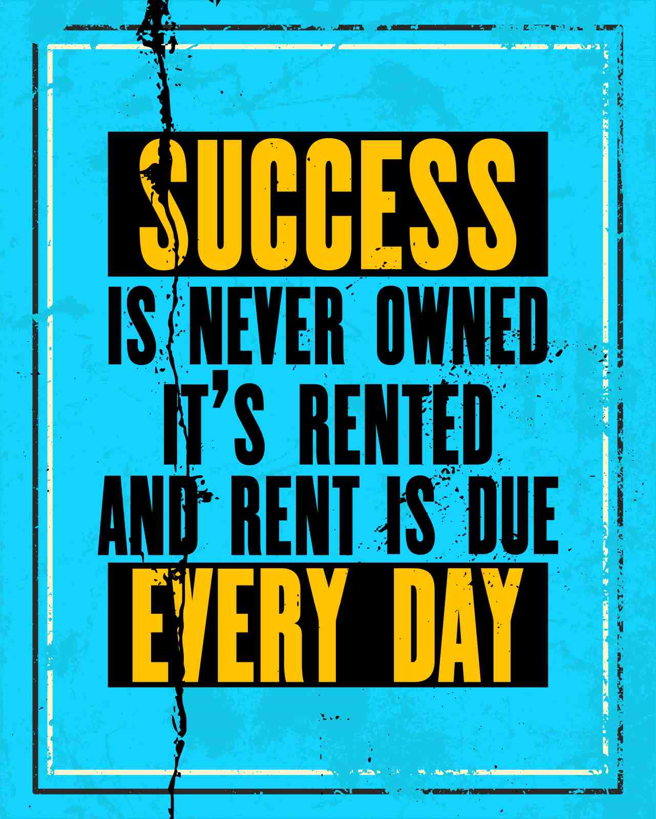 Motivational Success Quote Wall Art