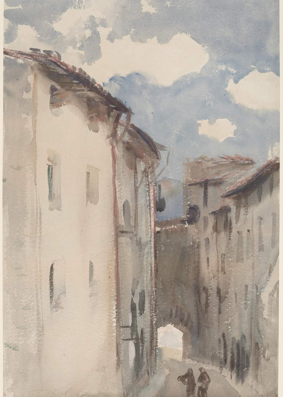 European Street Scene Watercolor Wall Art