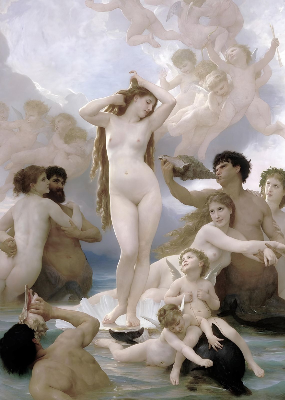 Mythical Birth of Venus Serene Wall Art