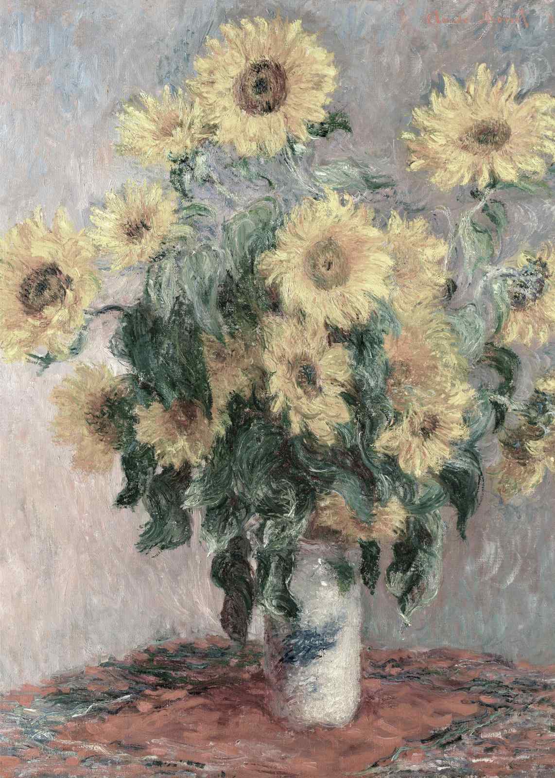 Vibrant Sunflowers Bouquet Impressionist Wall Art