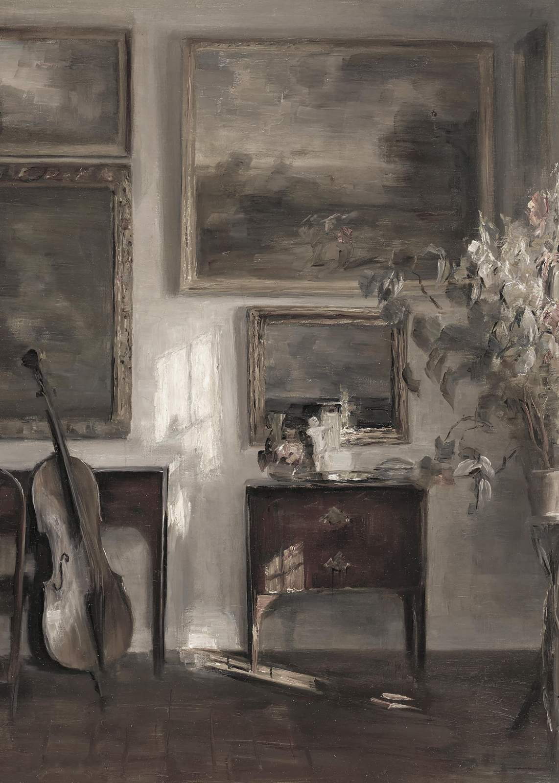Serene Violin Still Life Vintage Wall Art