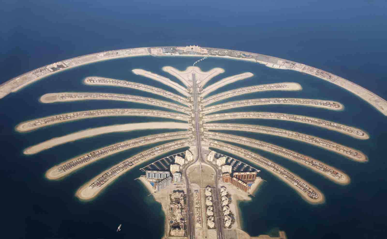 Dubai Palm Jumeirah Aerial View Wall Art