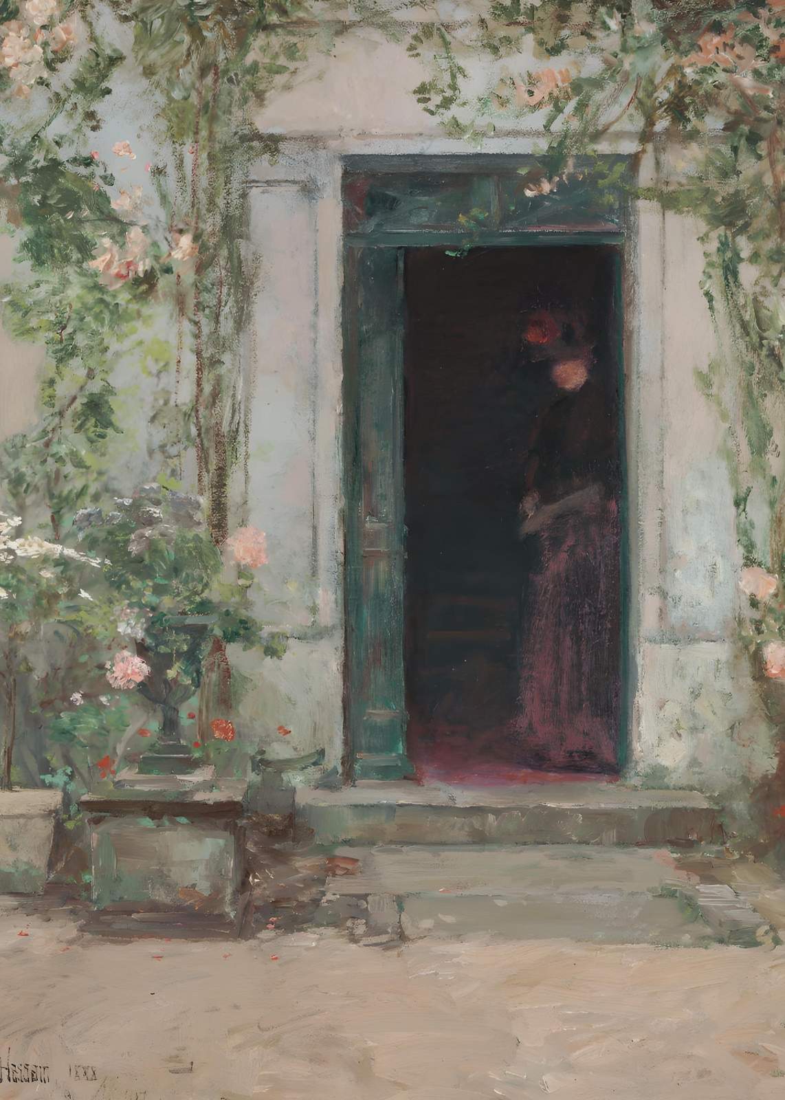 Victorian Garden Entrance Floral Wall Art