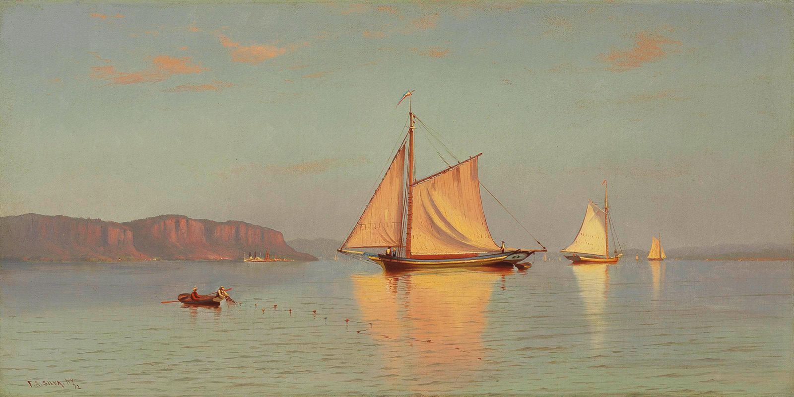 Coastal Serenity Sailboat Landscape Wall Art