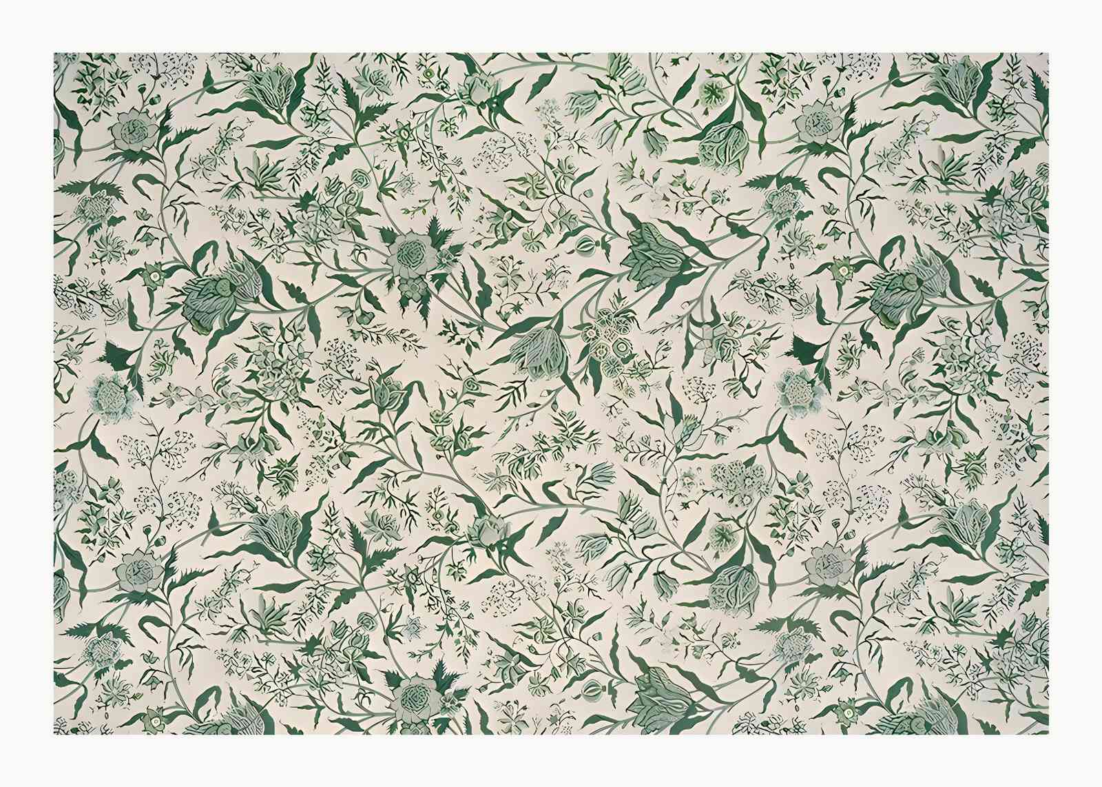 Elegant Green Floral Botanical Wall Art