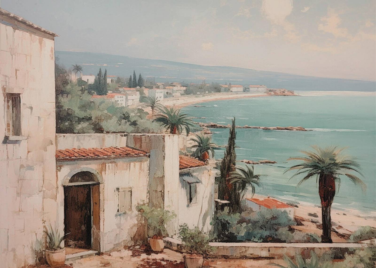 Coastal Mediterranean Serenity Wall Art