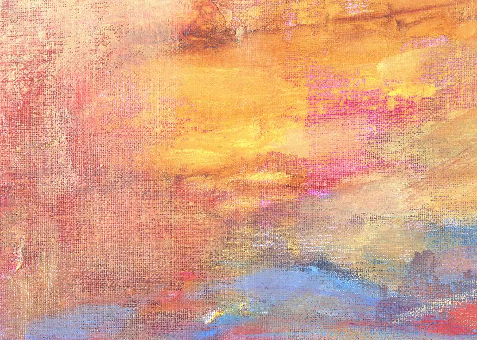 Abstract Sunset Strokes Wall Art