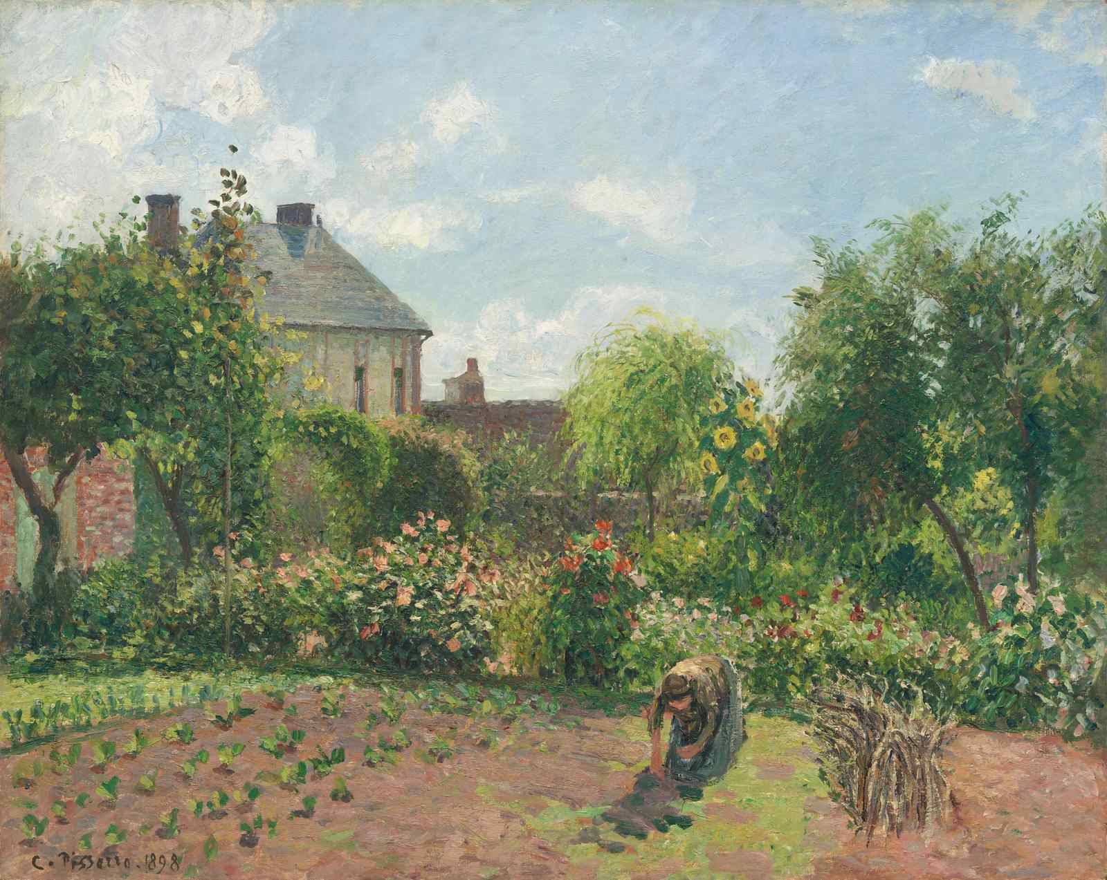 Impressionist Garden Scene Wall Art