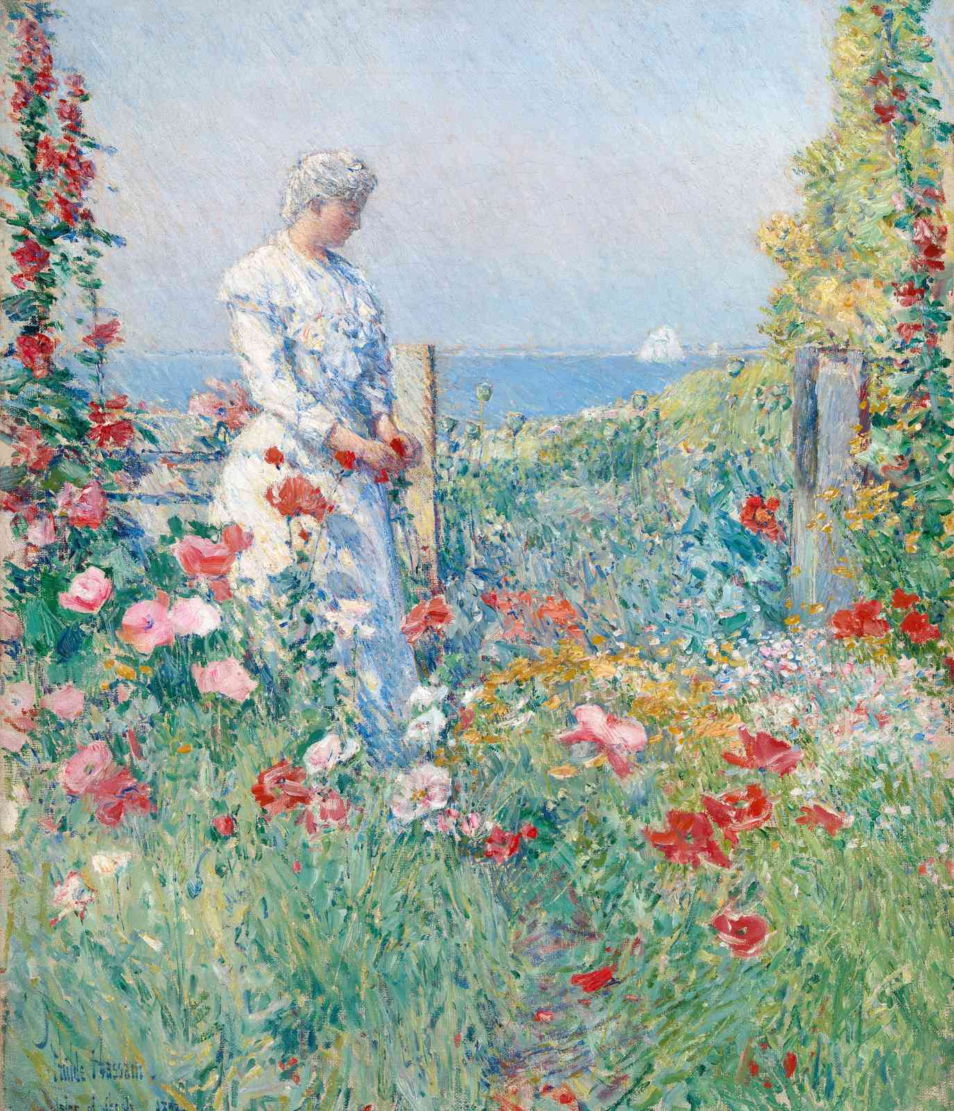 Impressionist Garden Woman Wall Art