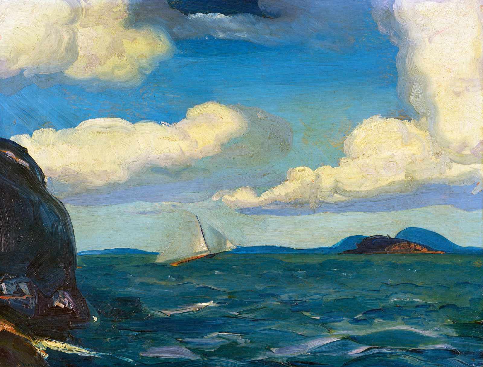 Seascape Sailboat Art Wall Art