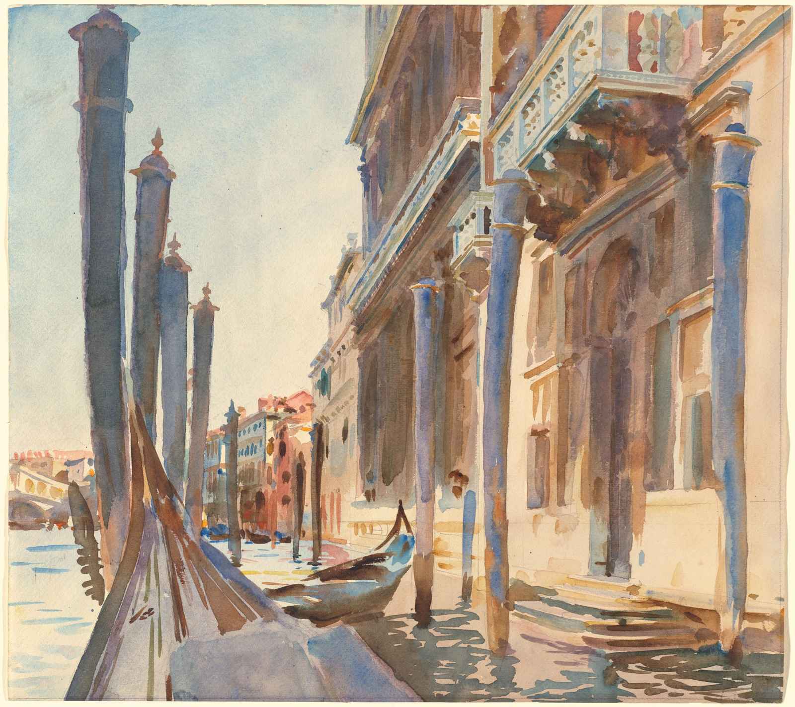 Venice Canal Watercolor Art Wall Art