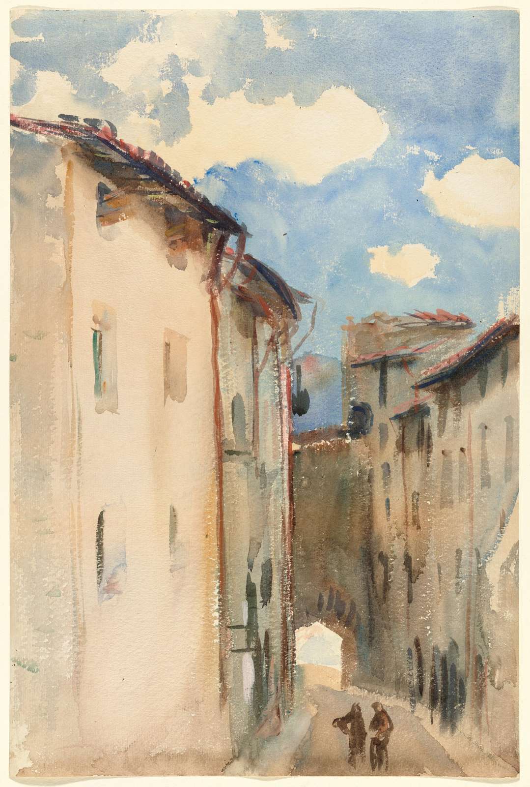 European Street Scene Watercolor Wall Art