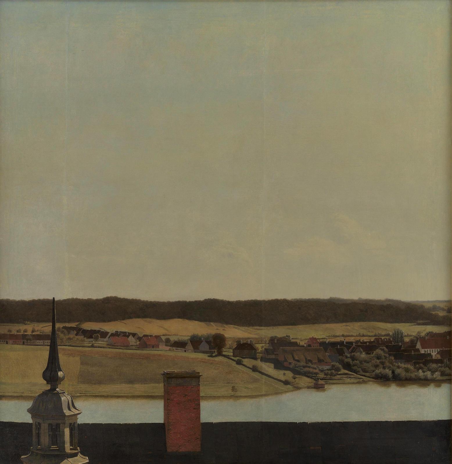 Serene Danish Village Landscape Wall Art