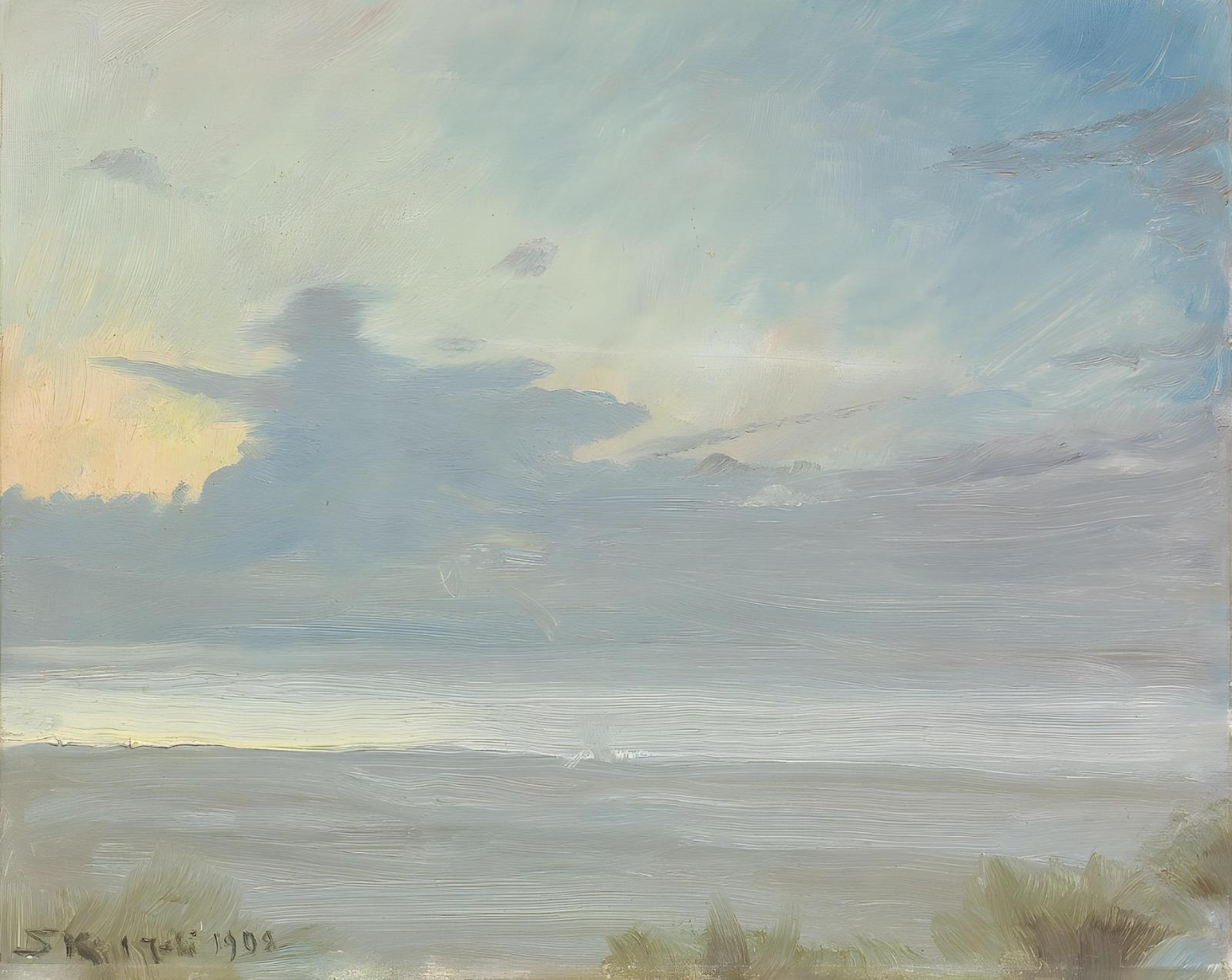 Serene Skies Landscape Oil Painting Wall Art