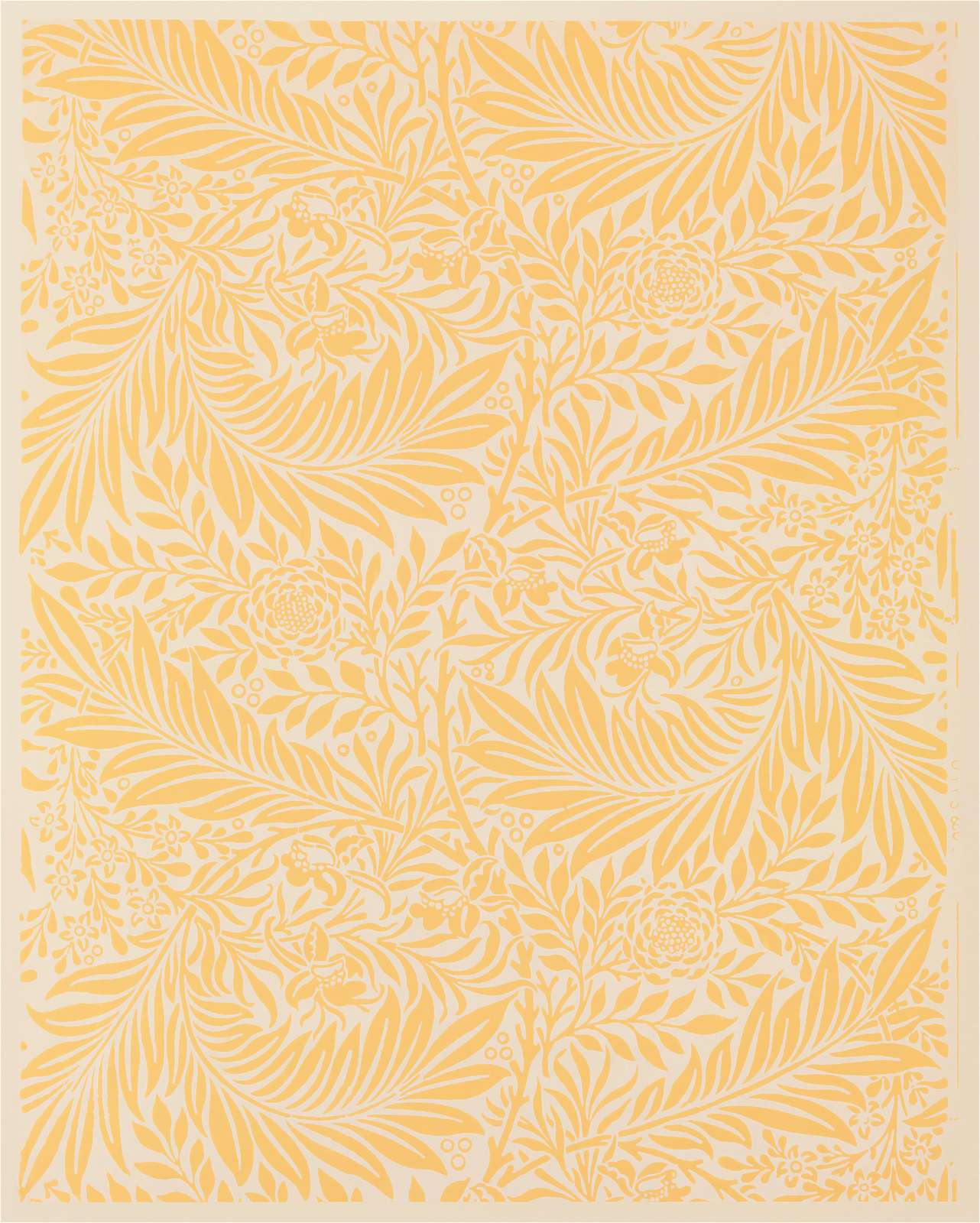Charming Yellow Floral Vines Wall Art