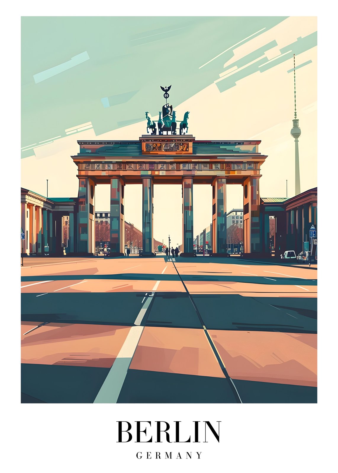 Brandenburg Gate Berlin Skyline Wall Art