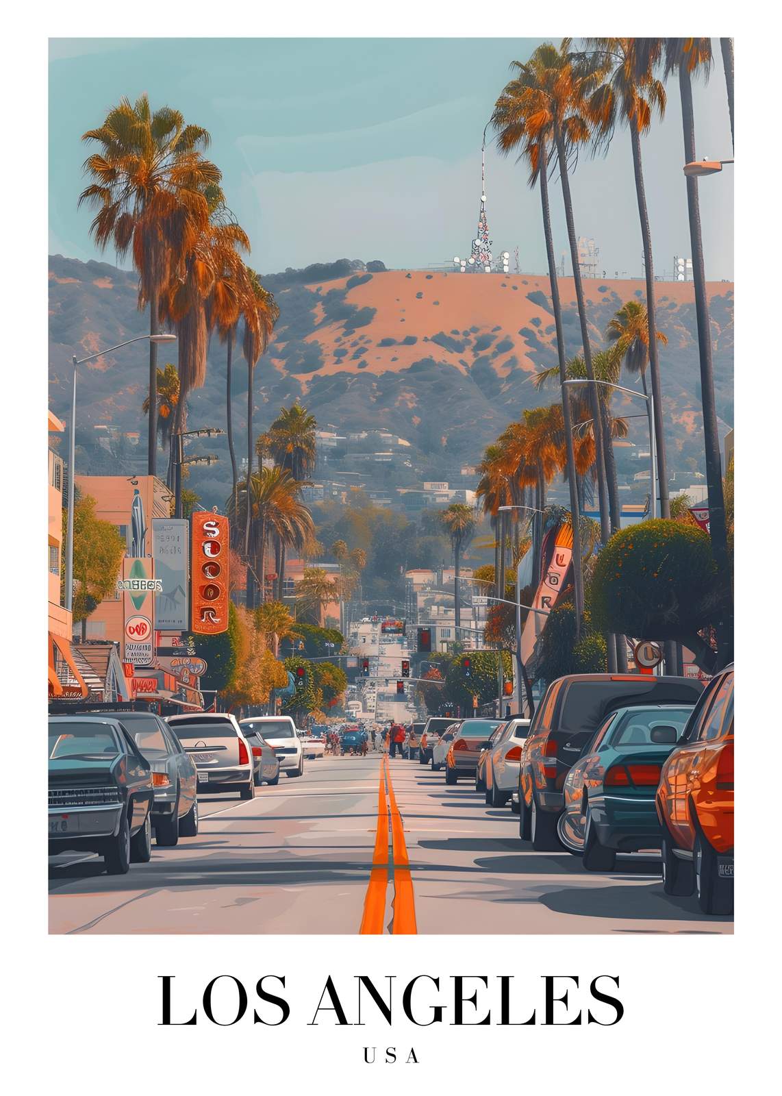 Iconic Hollywood Boulevard Los Angeles Wall Art