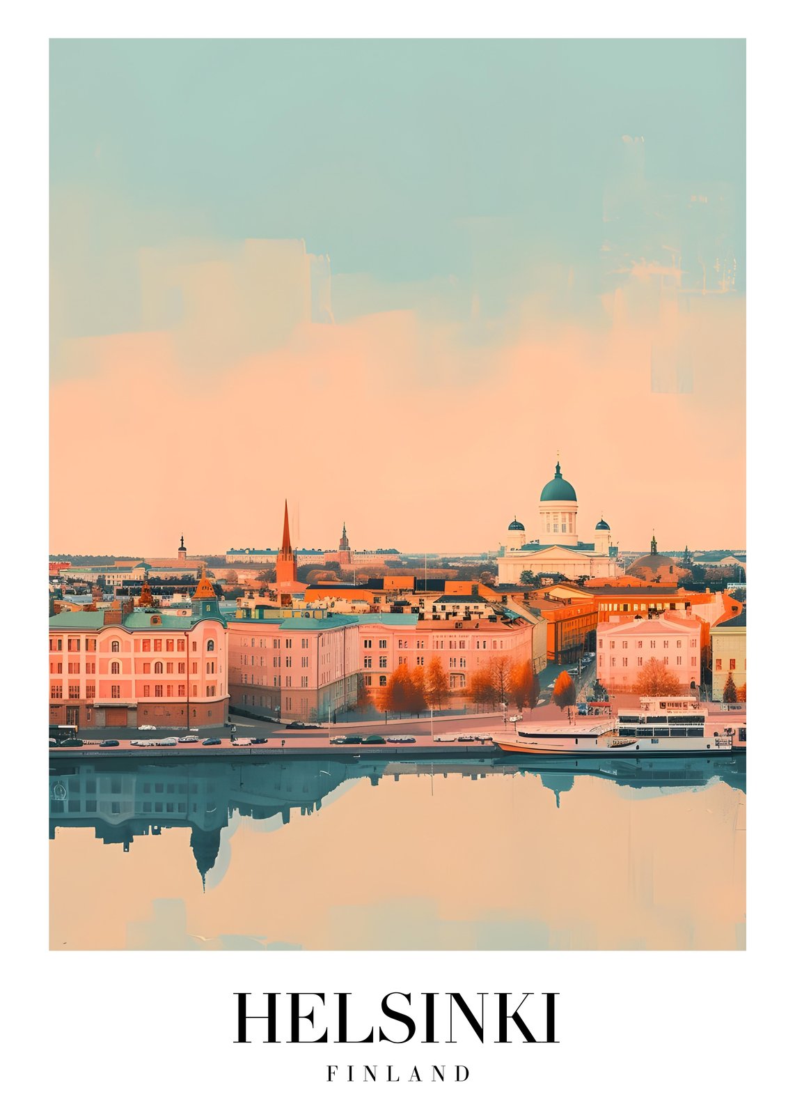 Helsinki Cityscape Wall Art