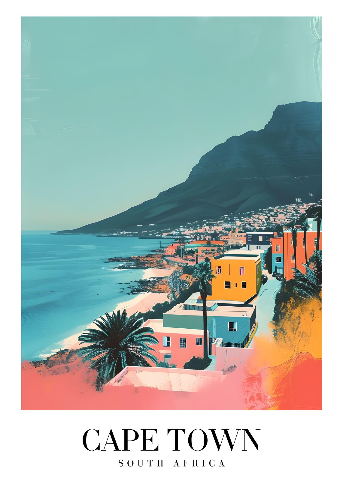 Vibrant Cape Town Coastal View Wall Art